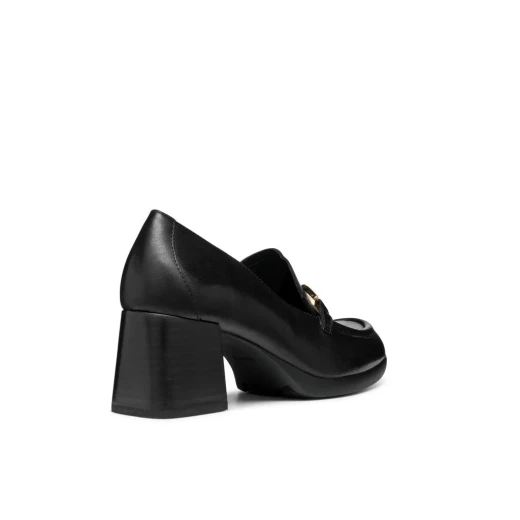Geox Walk Pleasure 55 Women's Loafer Black Leather Shoes Size 37 EU Comfortable Mid Heel Classic Design Stylish City Outfit Fast Delivery Easy Exchange - Geox - Image 3
