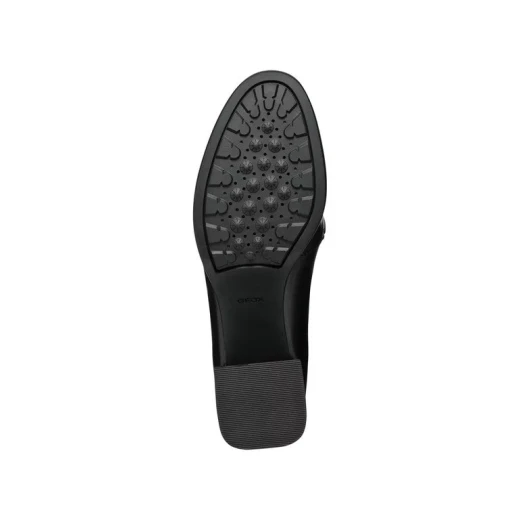Geox Walk Pleasure 55 Women's Loafer Black Leather Shoes Size 37 EU Comfortable Mid Heel Classic Design Stylish City Outfit Fast Delivery Easy Exchange - Geox - Image 4