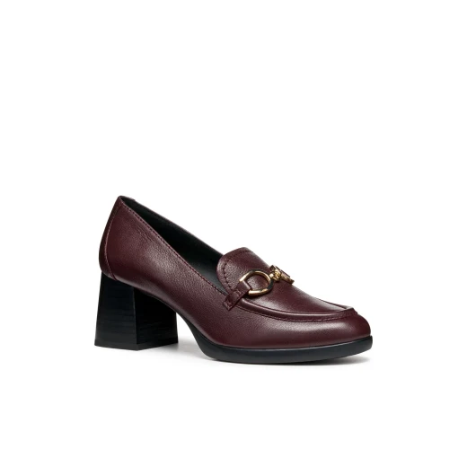 Walk Pleasure 55 Women's Leather Heels Wine 38 City Walking Shoes - Geox - Image 3