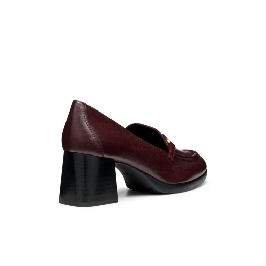 Walk Pleasure 55 Women's Leather Heels Wine 38 City Walking Shoes - Geox - Image 4