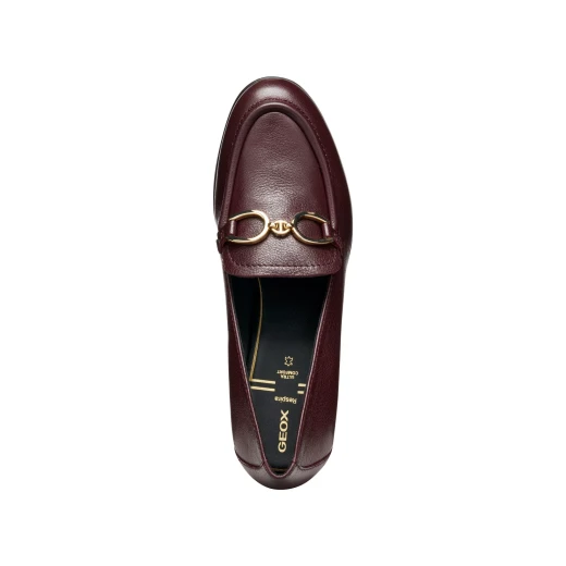 Walk Pleasure 55 Women's Leather Heels Wine 38 City Walking Shoes - Geox - Image 6