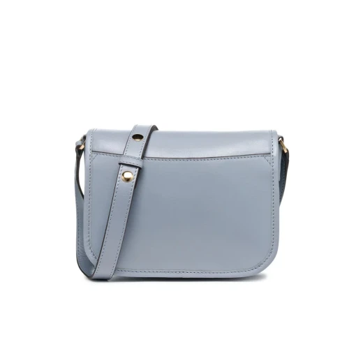 Flavrie Woman Crossbody Bag Light Sky Plain Leather 3 Internal Compartments Adjustable Shoulder Strap Turn Lock Closure 21cm x 8cm x 17cm Stylish Everyday Handbag - Geox - Image 6