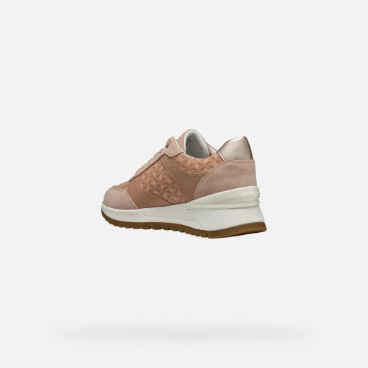 Desya Woman Sneakers Nude 37 Lightweight Breathable Casual Shoes - Geox - Image 3