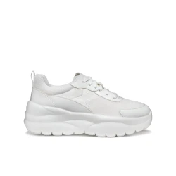 XTORS Woman Sneakers White Mesh Leather Effect Casual Shoes Size 39