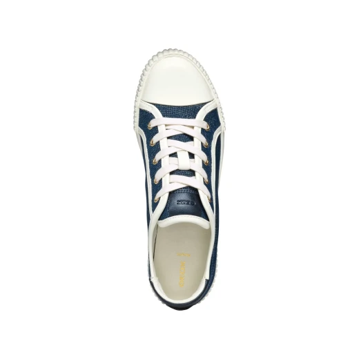 Blomiee Woman Sneakers Navy 36 Low Cut Breathable Shiny Fabric Leather Effect Stylish Sporty Design Casual Everyday Wear Comfort Footwear For Women Size 36 - Geox - Image 10
