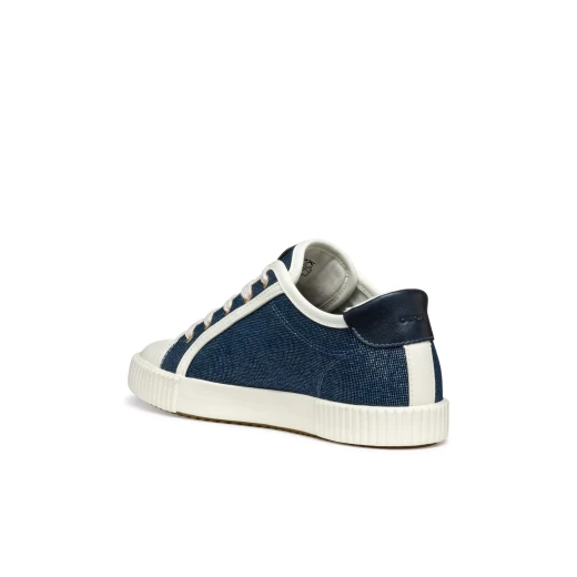 Blomiee Woman Sneakers Navy 36 Low Cut Breathable Shiny Fabric Leather Effect Stylish Sporty Design Casual Everyday Wear Comfort Footwear For Women Size 36 - Geox - Image 15