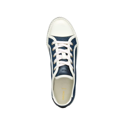 Blomiee Woman Navy Sneakers Stylish Breathable Low Cut 39 Shiny Fabric and Leather Effect Comfortable Everyday Wear Casual Sporty Design - Blomiee - Image 18