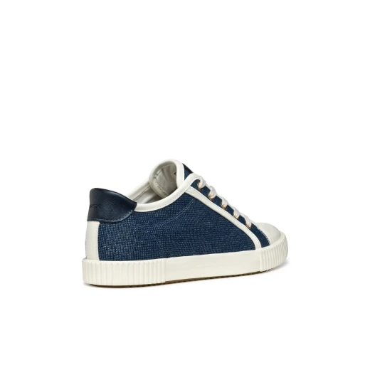 Blomiee Woman Low Cut Sneakers Navy Shiny Fabric Leather Effect 38 Stylish Sporty Breathable Casual Everyday Comfort Shoes Size 38 Women's Footwear SKU D556HB.0AS54.C4084 - Geox - Image 6