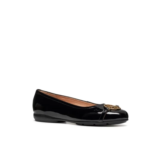 Annytah Woman Ballet Flats Black Patent Leather City Style 38 Ideal for Office & Evening Wear Timeless Design Durable Comfortable Slip On Formal Shoes - Geox - Image 3