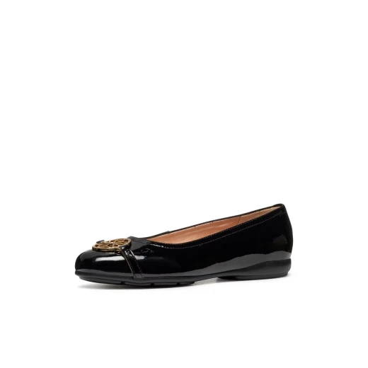 Annytah Woman Ballet Flats Black Patent Leather City Style 38 Ideal for Office & Evening Wear Timeless Design Durable Comfortable Slip On Formal Shoes - Geox - Image 4