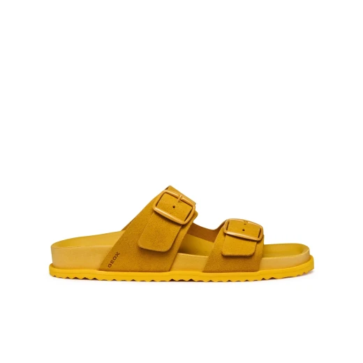 Sandybett Woman Sandals Yellow Suede 36 Everyday Comfort Breathable - Geox - Image 2
