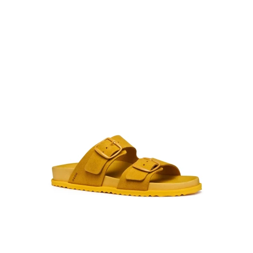 Sandybett Woman Sandals Yellow Suede 36 Everyday Comfort Breathable - Geox - Image 6