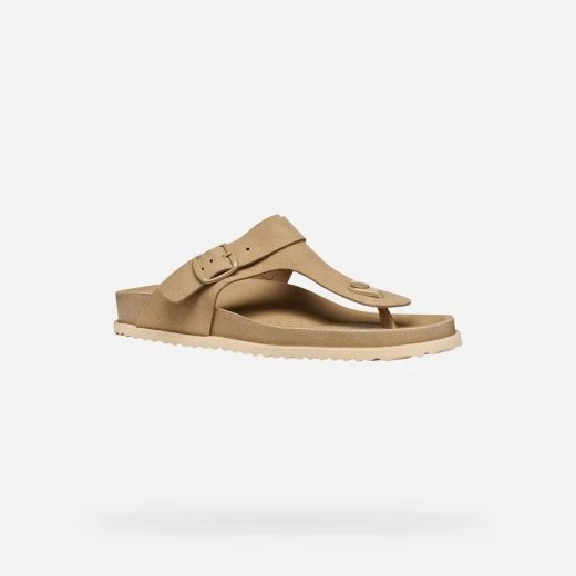 Sandybett Woman Suede Thong Sandals Light Taupe Color Comfortable Breathable Design Everyday Wear Size 36 - Geox - Image 12
