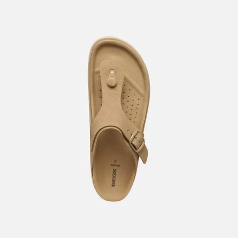 SANDYBETT Woman Thong Sandals in Light Taupe Suede, Size 37, Comfortable Breathable Design for Everyday Wear, SKU D558RB.00022.C6738 - Image 9