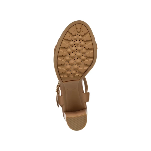 Walk Pleasure 85S Woman's Beige Nappa Leather Sandals Size 37 Lightweight Breathable High Heel Design for Stylish Formal Wear - Geox - Image 10