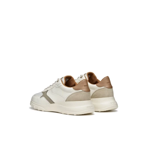 ALLENIEE Woman's Low Cut Sneakers Off White, Sporty and Versatile Design, Breathable Fabric, Leather Effect Material, Casual Everyday Shoes Size 40 - Geox - Image 7