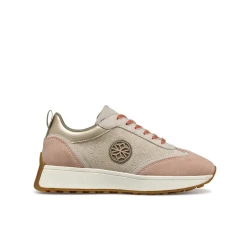 Amabel Woman Sneakers Sand Color 41 Size Stylish Suede and Fabric Upper Breathable Casual Shoes Active Energy Design for Women