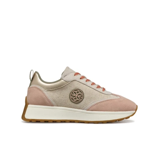 Amabel Woman Sneakers Sand Color 37 Suede and Fabric Upper Breathable and Comfortable Active Style for Women Modern Design Casual Wear D55MDA.02211.C5VH6 - Amabel - Image 2