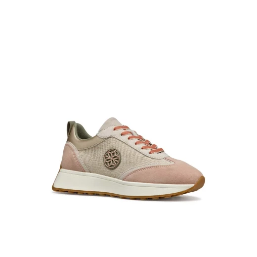 Amabel Woman Sneakers Sand Color 41 Size Stylish Suede and Fabric Upper Breathable Casual Shoes Active Energy Design for Women - Geox - Image 8
