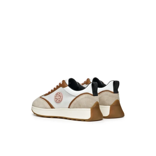Amabel Woman Light Taupe Suede and Nylon Sneakers 36 Modern Breathable Comfort Casual Active Design Statement Shoes Featuring Textured Uppers for Everyday Wear - Geox - Image 13