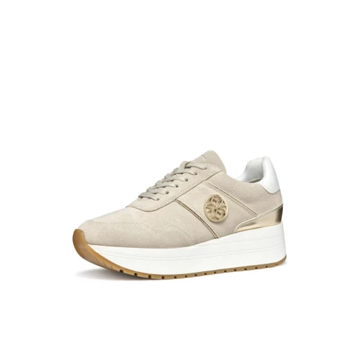 Nekency Woman Casual Sneakers Taupe 41 Breathable Wedge Shoes - Geox - Image 13