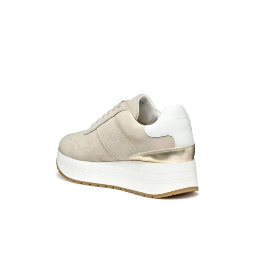 Nekency Woman Casual Sneakers Taupe 41 Breathable Wedge Shoes - Geox - Image 4