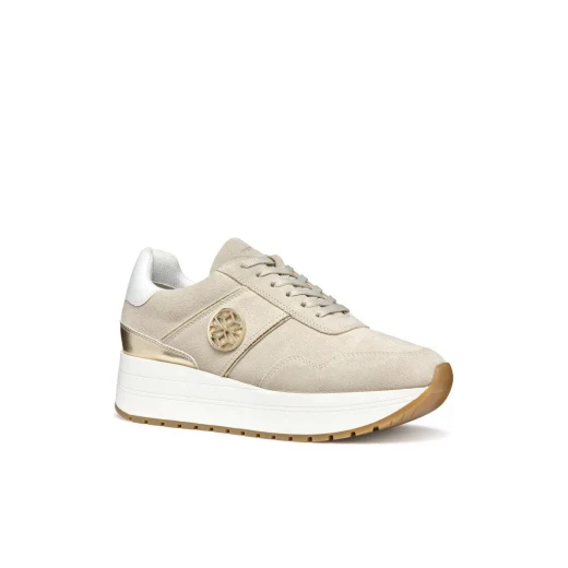 Nekency Woman Casual Sneakers Taupe 41 Breathable Wedge Shoes - Geox - Image 5