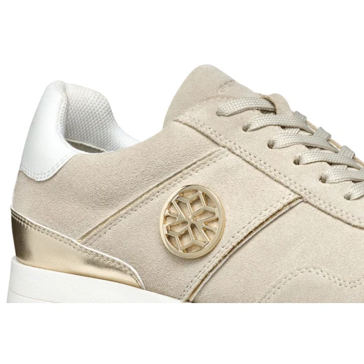 Nekency Woman Casual Sneakers Taupe 41 Breathable Wedge Shoes - Geox - Image 7
