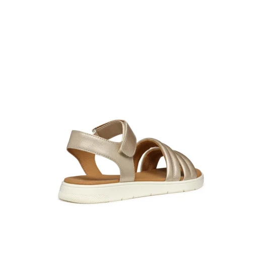 Dandra Woman Sandal Light Gold 39 Pearlescent Leather Effect Upper Lightweight Breathable Casual Summer Footwear Modern Design Comfort Outsole D55NNC.000NF.C2012 - Geox - Image 8