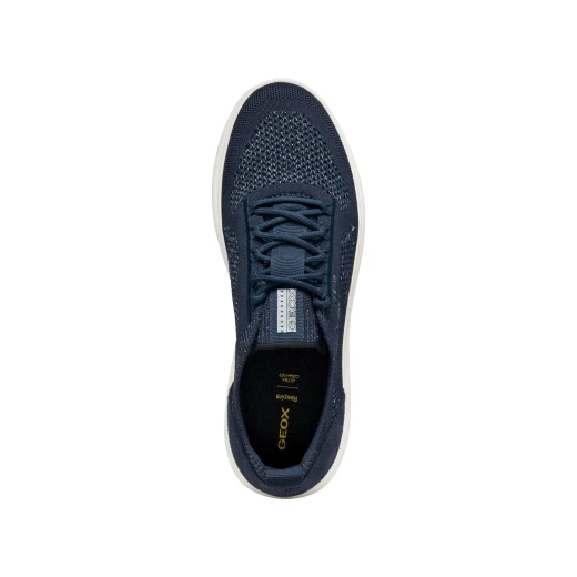 Geox Spherica Woman Navy Sneakers, Size 40, Stylish Low Cut Design, Crafted from Sustainable Suede and Recycled PET Yarn, Ensures Comfort and Cushioning for Active Chic Look - Geox - Image 11