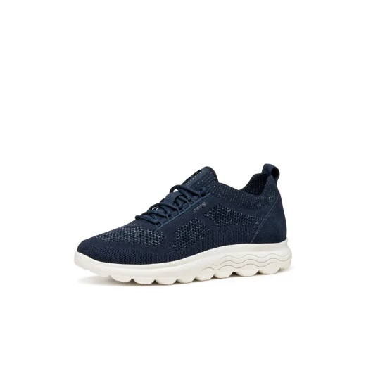 Geox Spherica Woman Sneaker Navy Blue Suede 36 Lightweight Breathable Cushioned Recycled PET Bottles Upper Stylish Modern City Design Comfort Enhanced - Geox - Image 5