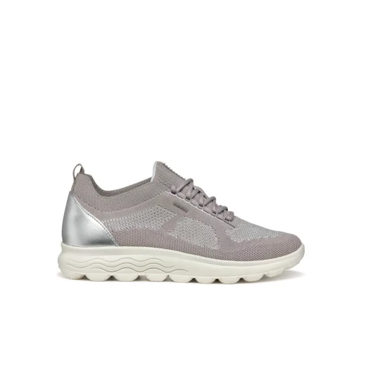 Geox Spherica Woman Sneakers Grey 36 Made From Recycled PET Bottles Stylish LowCut Design Modern City Attitude Comfortable Cushioned Lightweight Construction