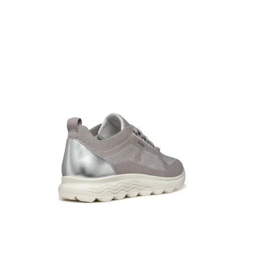 Geox Spherica Woman Sneakers Grey 36 Made From Recycled PET Bottles Stylish LowCut Design Modern City Attitude Comfortable Cushioned Lightweight Construction - Geox - Image 3