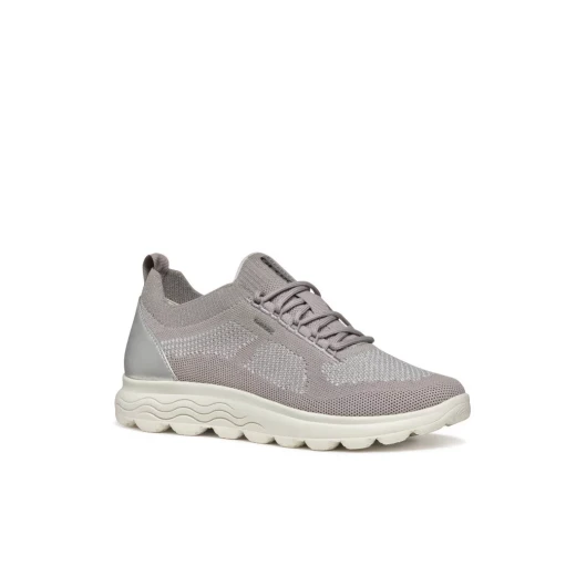 Geox Spherica Woman Sneakers Grey 36 Made From Recycled PET Bottles Stylish LowCut Design Modern City Attitude Comfortable Cushioned Lightweight Construction - Geox - Image 6
