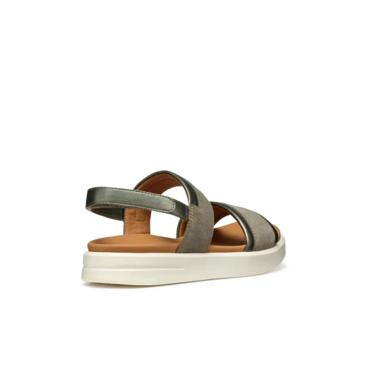 XAN2S Woman's Suede and Pearlescent Sandal Sage 38 Breathable Comfortable Urban Sandal Contemporary Design Everyday Wear Perfect For Fine Weather - Xan2s - Image 13