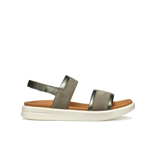 XAN2S Woman's Suede and Pearlescent Sandal Sage 36 Provides Breathable Comfort for Everyday Urban Wear Contemporary Charm with a Touch of Energy D55PAA.022NF.CF33X - Geox - Image 2