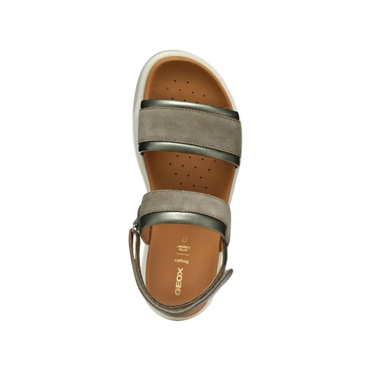 XAN2S Woman's Suede and Pearlescent Sandal Sage 36 Provides Breathable Comfort for Everyday Urban Wear Contemporary Charm with a Touch of Energy D55PAA.022NF.CF33X - Geox - Image 4