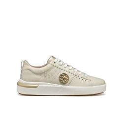 Dalyla Woman Papyrus Sneakers: Contemporary Design, Tumbled Leather & Python Print, Breathable & Comfortable, City-Perfect Styling, Size 36