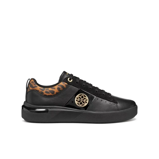 Dalyla Woman Casual Sporty Sneakers Black Nappa Patent Detailing Size 40 Comfortable Everyday Style Women's Footwear Perfect for Busy Days Sporty Look ITEM CODE D55QFA 08502 C9999 - Geox - Image 2