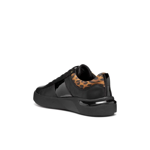 Dalyla Woman Casual Sporty Sneakers Black Nappa Patent Detailing Size 40 Comfortable Everyday Style Women's Footwear Perfect for Busy Days Sporty Look ITEM CODE D55QFA 08502 C9999 - Geox - Image 6