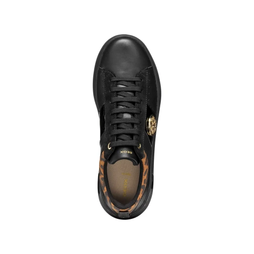 Dalyla Woman Casual Sporty Sneakers Black Nappa Patent Detailing Size 40 Comfortable Everyday Style Women's Footwear Perfect for Busy Days Sporty Look ITEM CODE D55QFA 08502 C9999 - Geox - Image 9