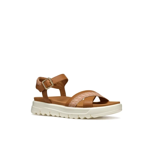 Xand 2.1S Woman Camel Leather Platform Sandals 36 Size Lightweight Breathable Design for Casual City Wear Plain and Printed Leather Perfect for Hot Weather Everyday Comfort - Geox - Image 4