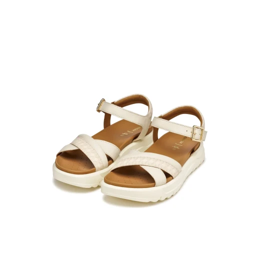 Xand 2.1S Woman Papyrus Lightweight Platform Sandals Comfortable Breathable Nappa Leather Printed Material Everyday City Design Size 37 Perfect for Casual Styling in Hot Weather - Geox - Image 16
