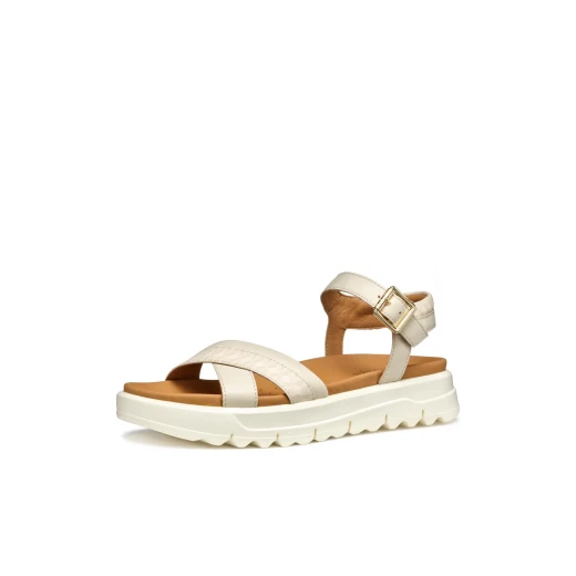 Xand 2.1S Woman Papyrus Lightweight Platform Sandals Comfortable Breathable Nappa Leather Printed Material Everyday City Design Size 37 Perfect for Casual Styling in Hot Weather - Geox - Image 5