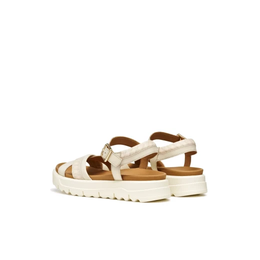 Xand 2.1S Woman Papyrus Lightweight Platform Sandals Comfortable Breathable Nappa Leather Printed Material Everyday City Design Size 37 Perfect for Casual Styling in Hot Weather - Geox - Image 9