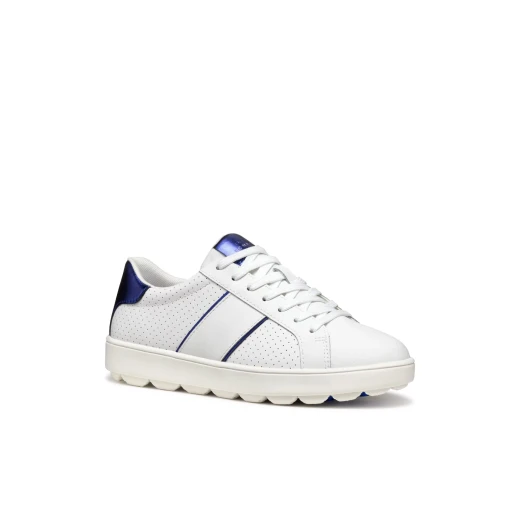 Geox Spherica ECUB-1 Woman's Sneaker White 36, Modern Breathable Comfort with Metallic Leather Accents, Active Chic Style - Geox - Image 12