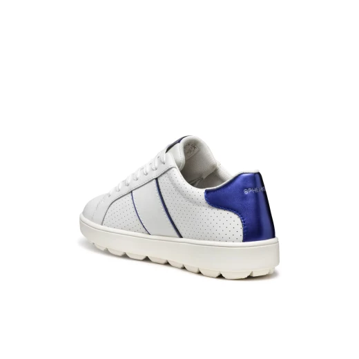 Geox Spherica ECUB-1 Woman's Sneaker White 36, Modern Breathable Comfort with Metallic Leather Accents, Active Chic Style - Geox - Image 3