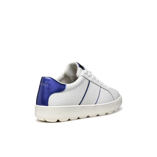 Geox Spherica ECUB-1 Woman's Sneaker White 36, Modern Breathable Comfort with Metallic Leather Accents, Active Chic Style - Geox - Image 7