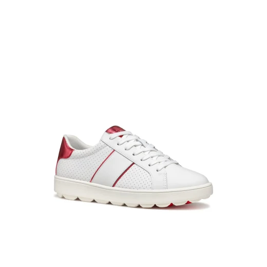 Geox Spherica ECUB 1 Woman's Sneaker White 36 Active Chic Breathable Cushioned Coated Leather Metallic Effect Modern Innovative Design - Geox - Image 12