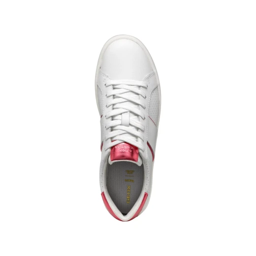Geox Spherica ECUB 1 Woman's Sneaker White 36 Active Chic Breathable Cushioned Coated Leather Metallic Effect Modern Innovative Design - Geox - Image 4